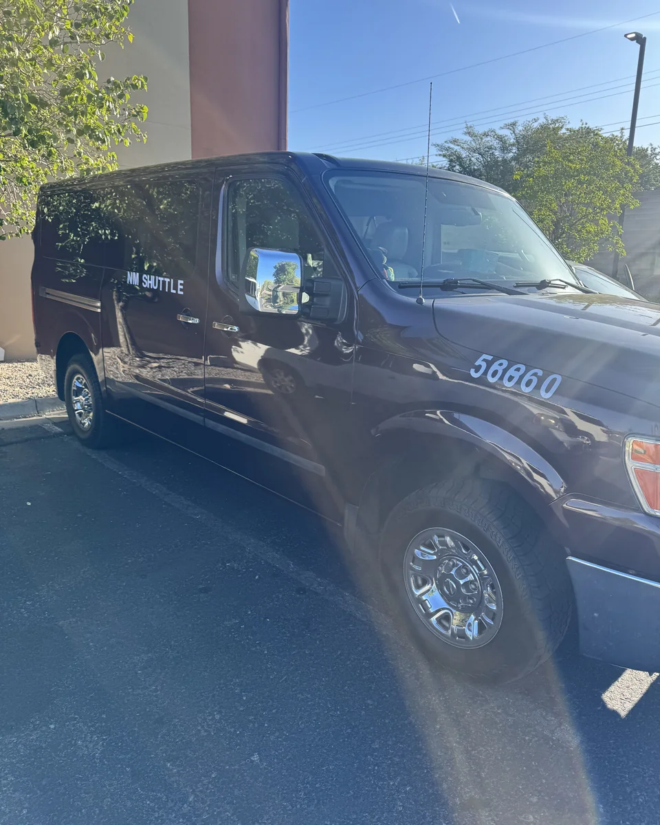 NMShuttle branded van detail