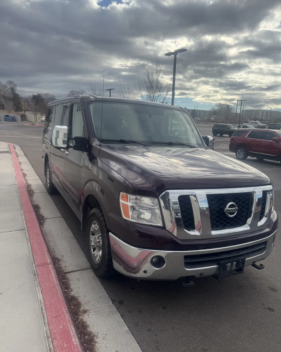NMShuttle van at pickup area